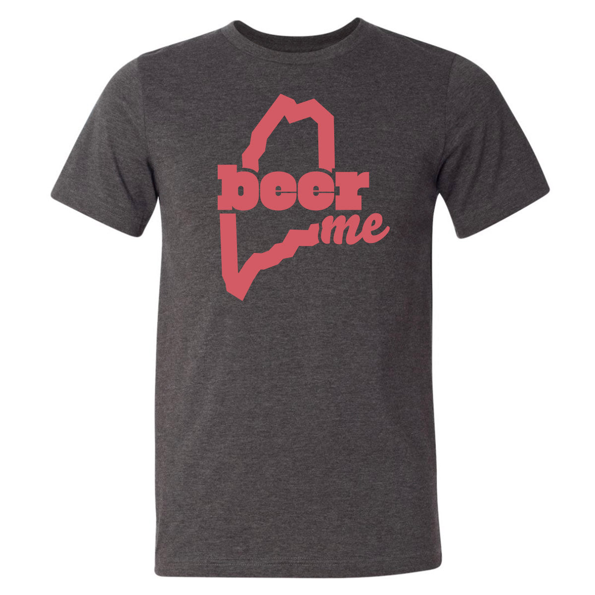 BeerME T-shirt - Heather Charcoal/Red