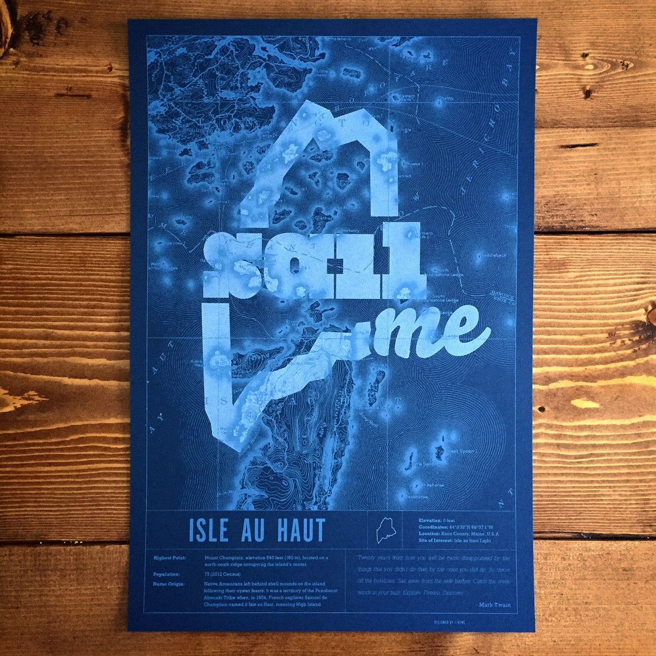 Isle Au Haut SailME Poster (Midnight Edition)