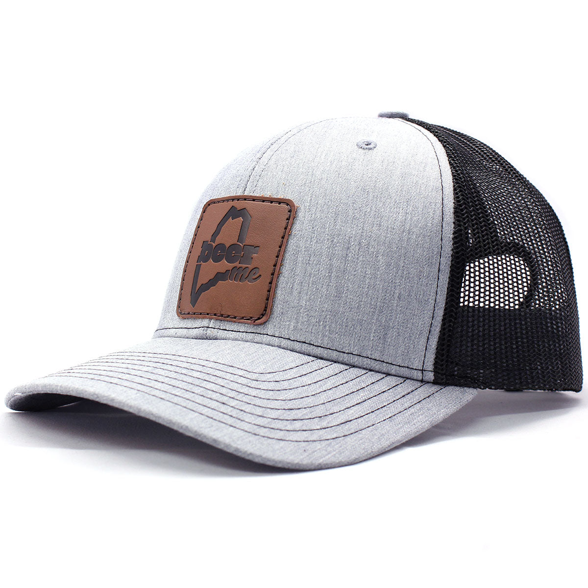 BeerME Leather Patch Trucker Hat