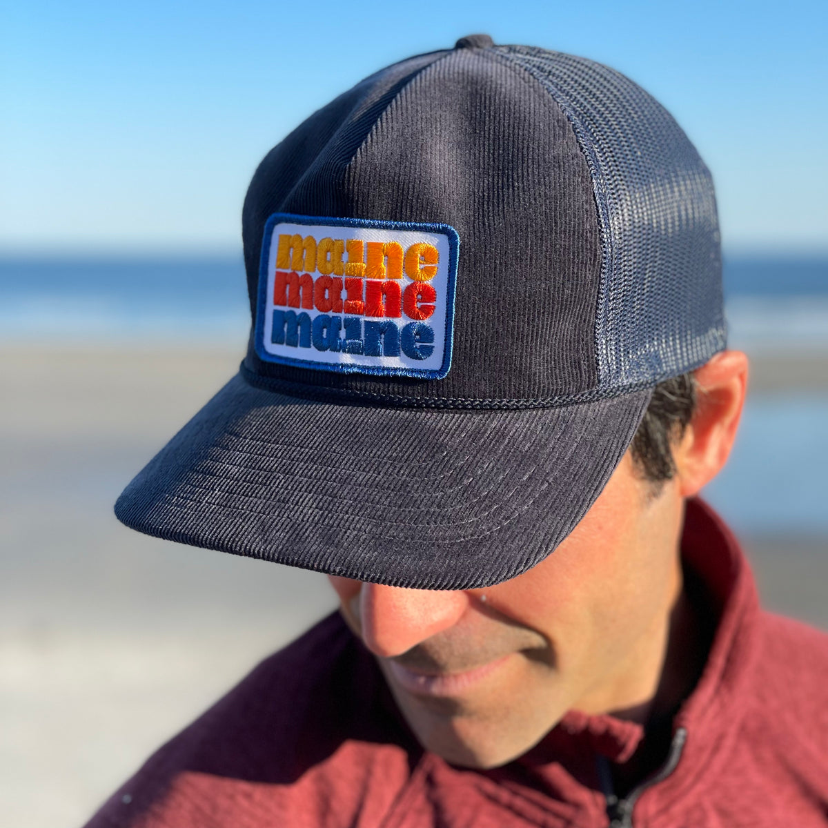 Retro Maine Corduroy Trucker Hat