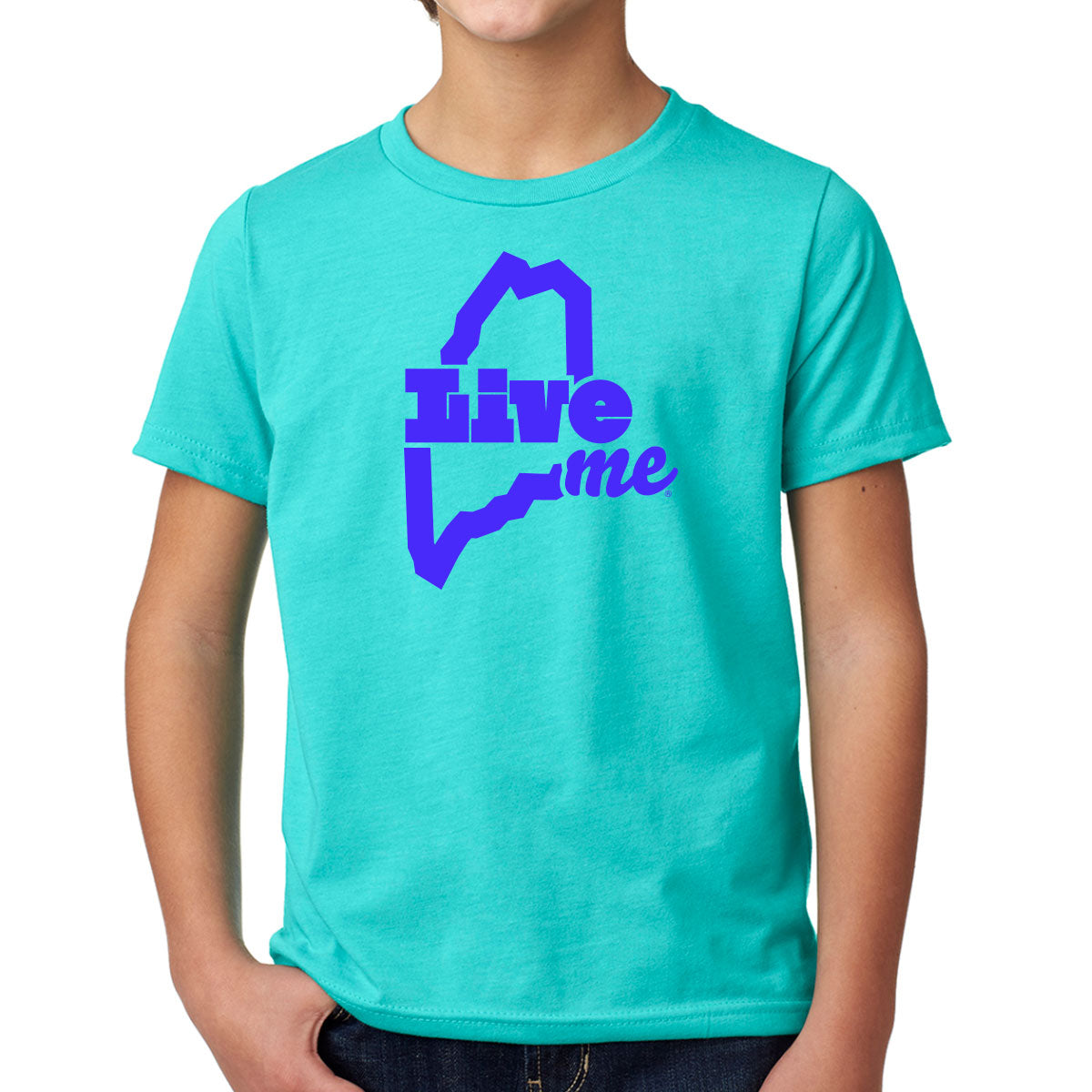 Kids LiveME T-shirt - Tahiti Blue