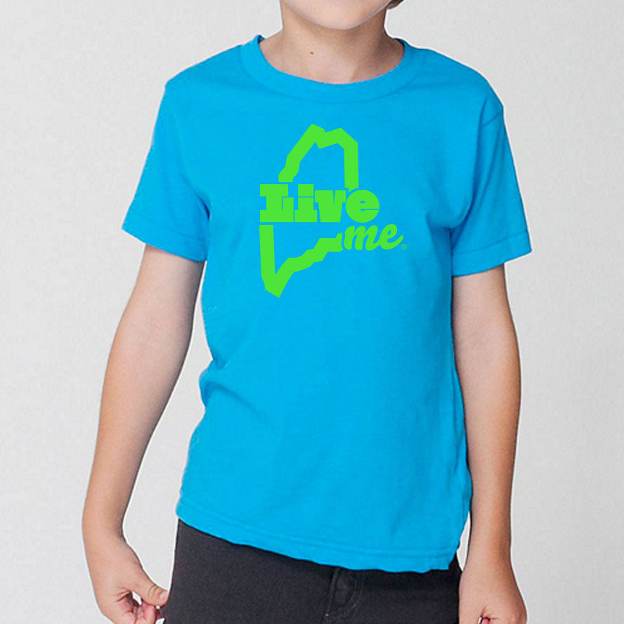 Kids LiveME T-shirt - Neon Blue