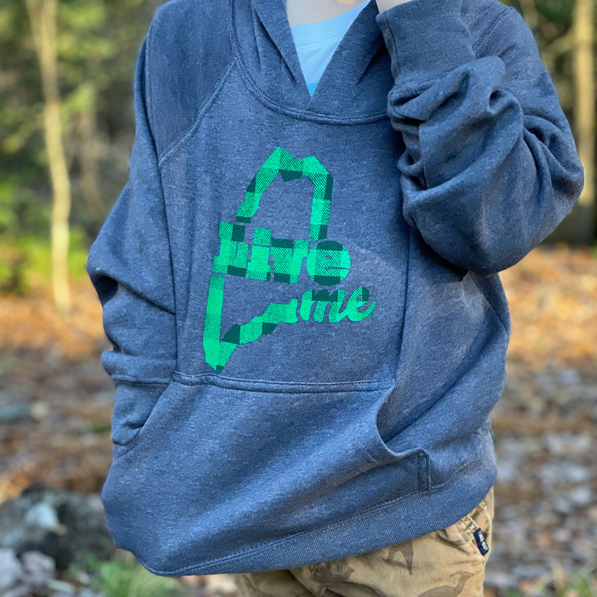 Kids LiveME Pullover Sweatshirt - Green Plaid