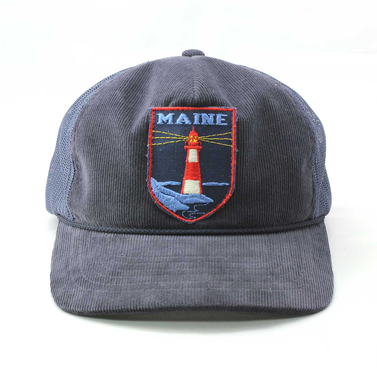 Retro Maine Lighthouse Corduroy Trucker Hat