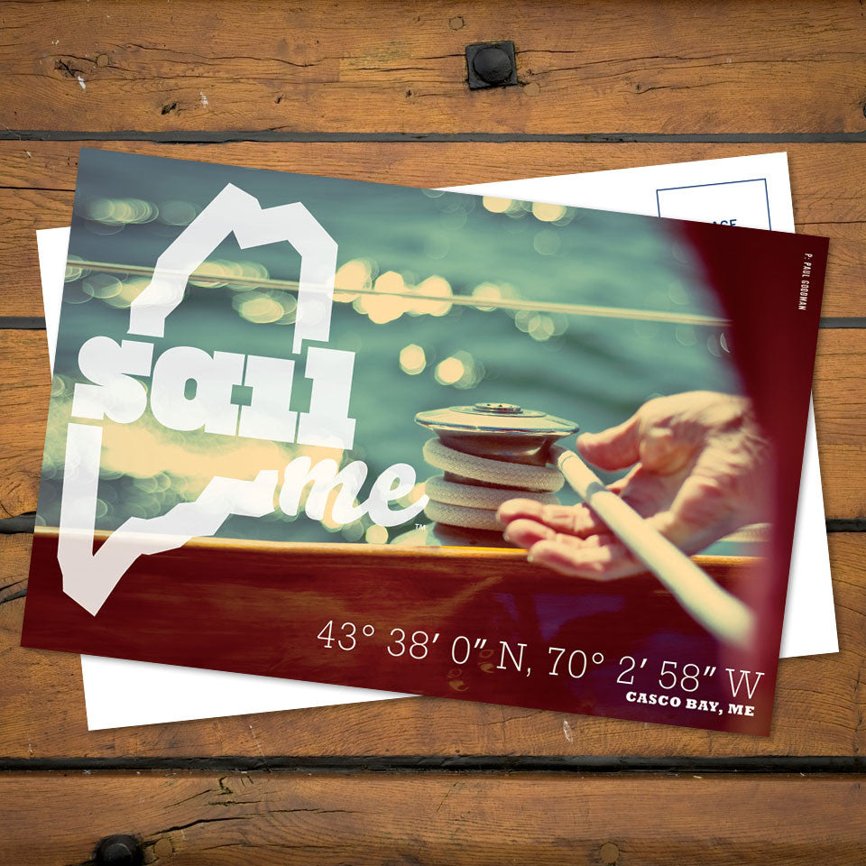 Casco Bay Maine SailME Postcard Front