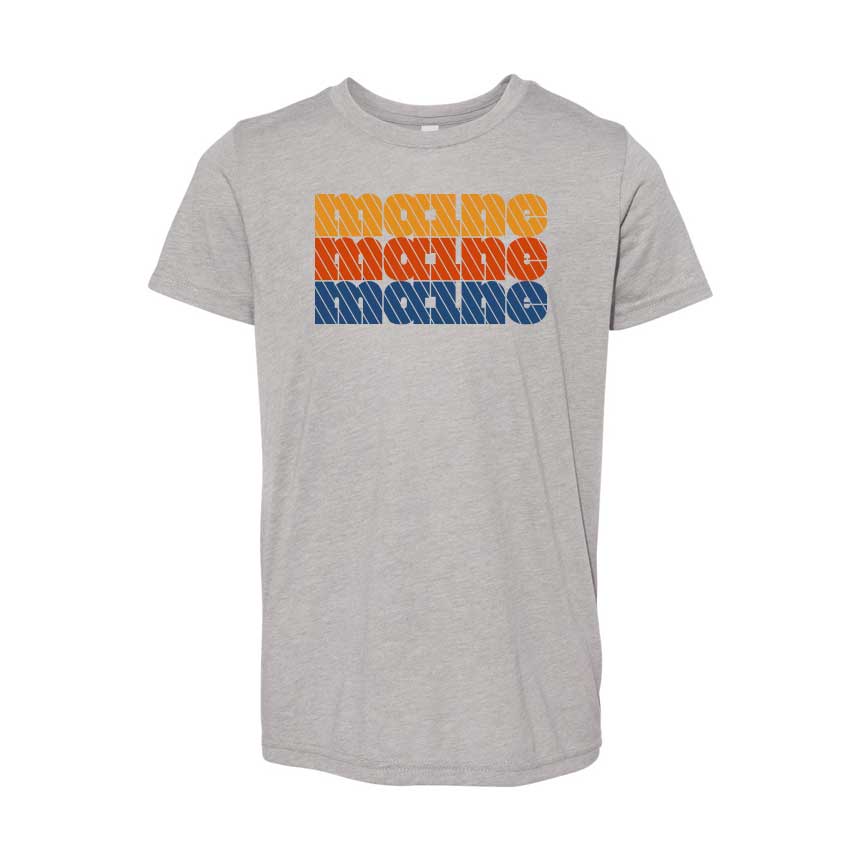 Retro Maine Kids T-shirt - Heather Grey