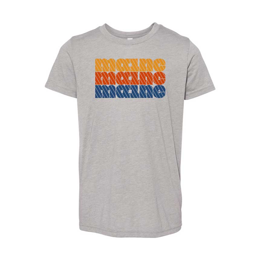 Retro Maine Kids T-shirt - Heather Grey